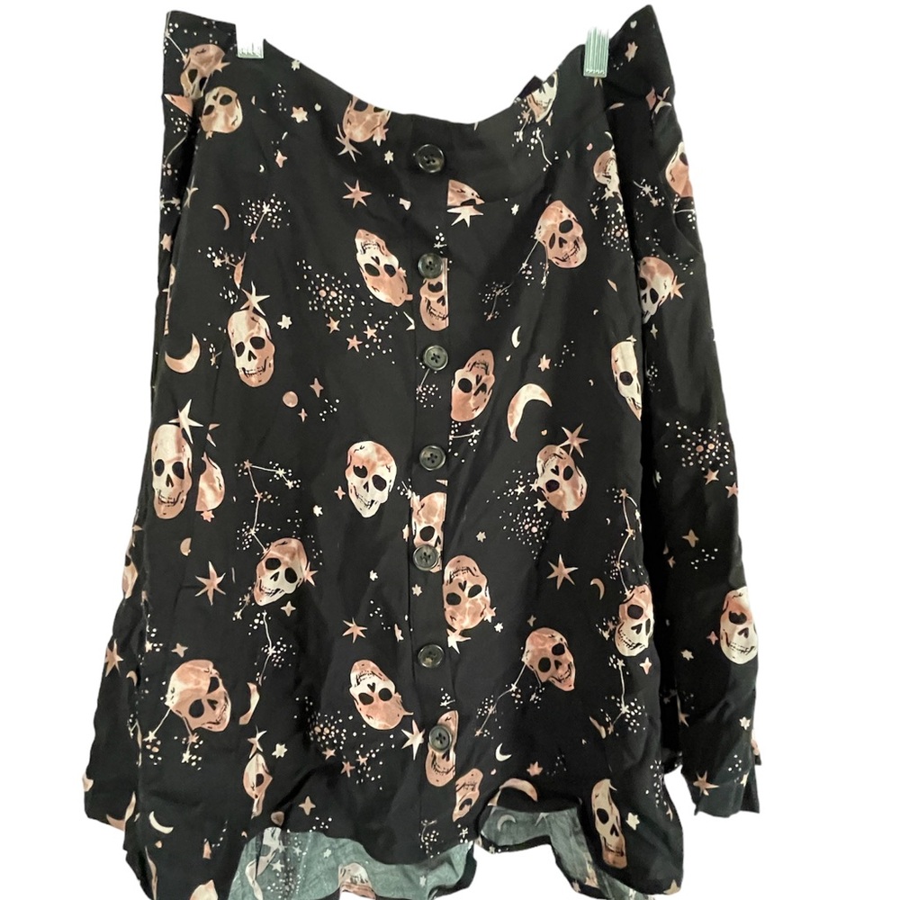 Super cute skull skirt with suspenders